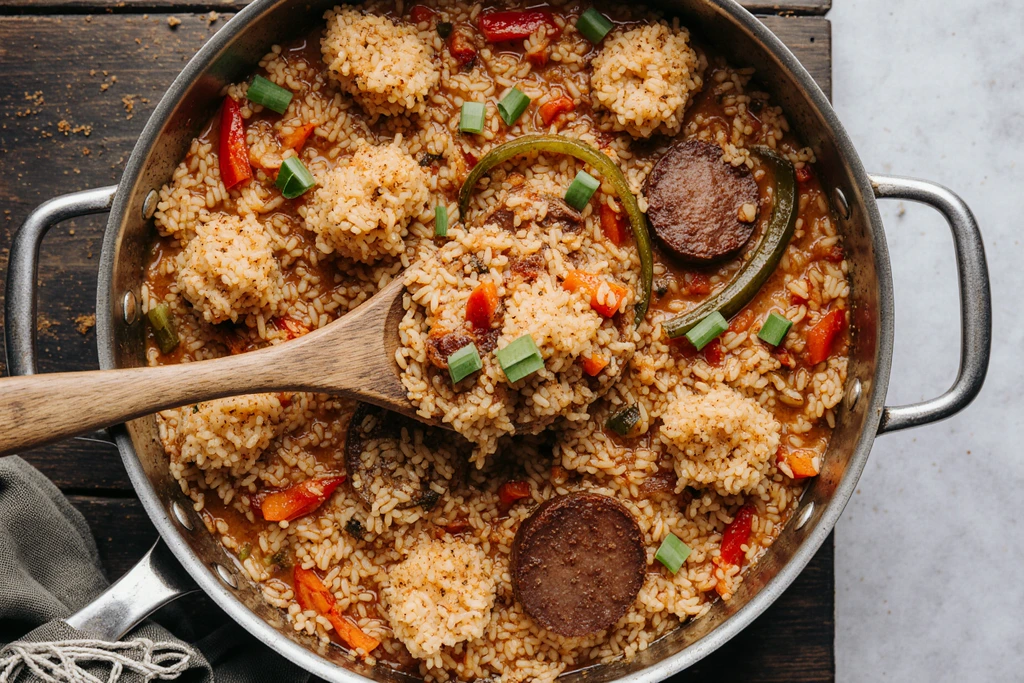 Cajun Sausage and Rice Skillet Recipe in One Pan 5 img 2 39