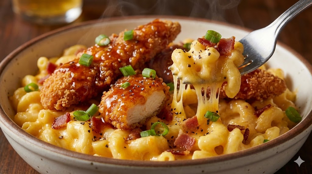 Sweet and Spicy Honey Pepper Chicken with Creamy Mac & Cheese 4 unnamed 7