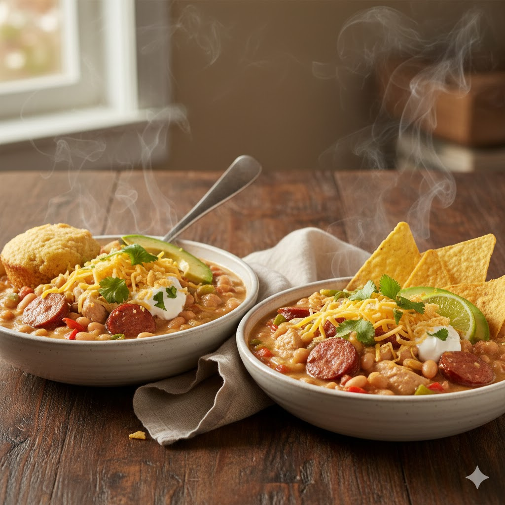 Cajun White Chicken Chili Recipe (Creamy Instant Pot or Stovetop, 25 Minutes)