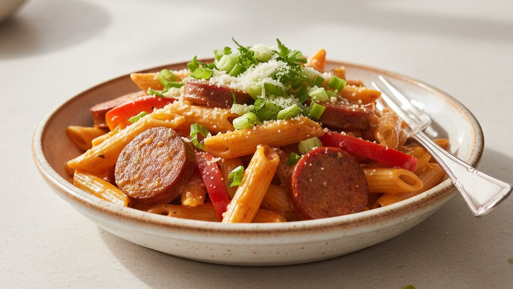 Cajun Sausage Pasta (Creamy One-Pot 30-Min Recipe)